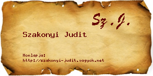 Szakonyi Judit névjegykártya